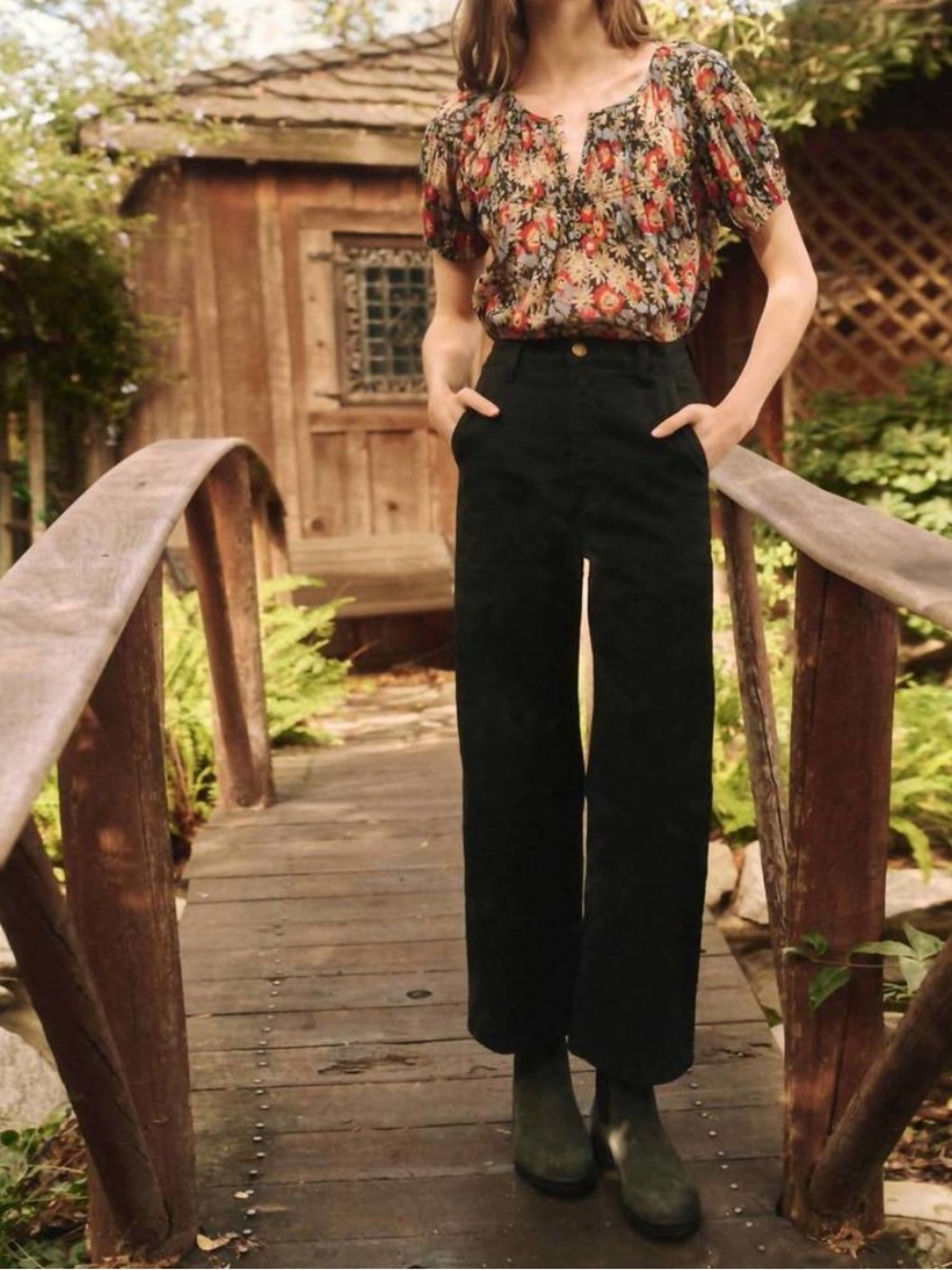 THE GREAT | The Painter Pant in black